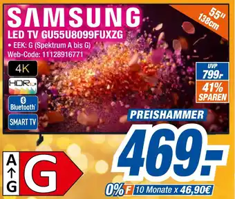 Expert Klein SAMSUNG LED TV GU55U8099FUXZG Angebot