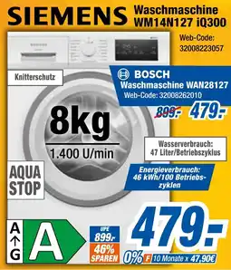 Expert Klein SIEMENS Waschmaschine WM14N127 iQ300 Angebot