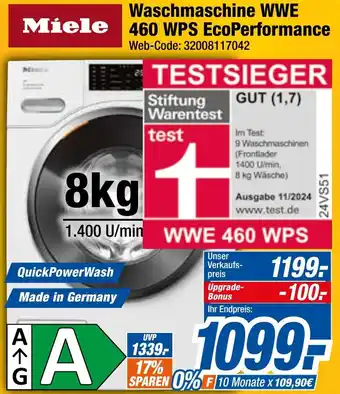 Expert Klein Miele Waschmaschine WWE 460 WPS EcoPerformance Angebot