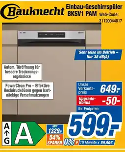 Expert Klein Bauknecht Einbau-Geschirrspüler BKSV1 PAM Angebot