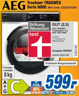 Expert Klein AEG Trockner TR8SWEX Serie 8000 Angebot