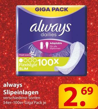 Famila Nord Ost Always slipeinlagen Angebot