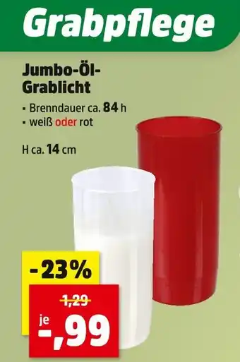 Thomas Philipps Jumbo-öl-grablicht weiß Angebot