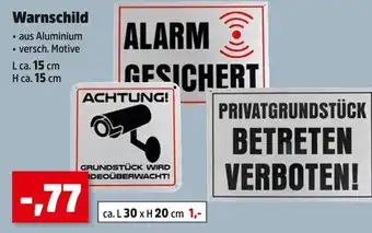 Thomas Philipps Warnschild alarm gesichert Angebot