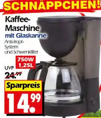 Wreesmann Kaffee-maschine mit glaskanne Angebot