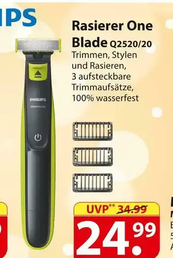 Famila Nord Ost Philips rasierer one blade q2520/20 Angebot