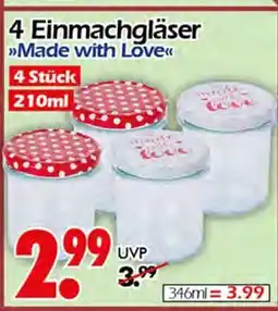 Wreesmann Einmachgläser made with love Angebot
