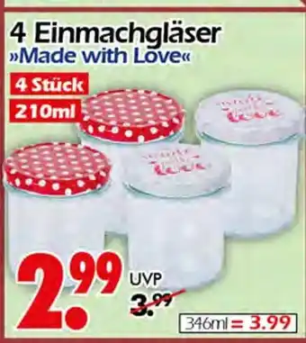 Wreesmann Einmachgläser made with love Angebot