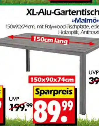 Wreesmann Xl-alu-gartentisch malmö Angebot