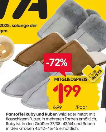 Rusta Pantoffel ruby Angebot