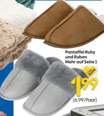 Rusta Pantoffel ruby und ruben Angebot