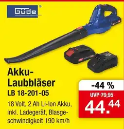 Zimmermann Güde akku-laubbläser lb 18-201-05 Angebot