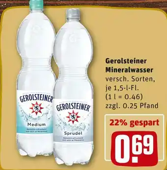 REWE Gerolsteiner mineralwasser Angebot