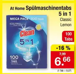 Zimmermann At home spülmaschinentabs 5 in 1 Angebot