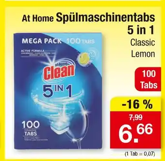 Zimmermann At home spülmaschinentabs 5 in 1 Angebot