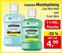 Zimmermann Listerine cool mint mild Angebot