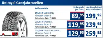 AUTO plus Uniroyal ganzjahresreifen 195/55 r 16 87h ase2 allseason expert 3 Angebot