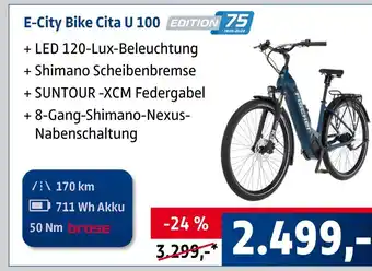 AUTO plus Fischer e-city bike cita u 100 Angebot