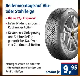 AUTO plus Continental reifenmontage auf alu- oder stahlfelge Angebot