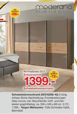 Möbelzentrum Pforzheim Moderano schwebetürenschrank Angebot