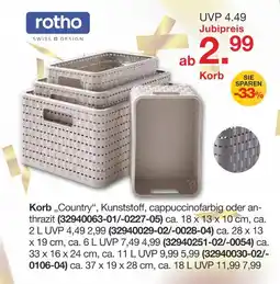 Möbelzentrum Pforzheim Rotho korb 'country' Angebot