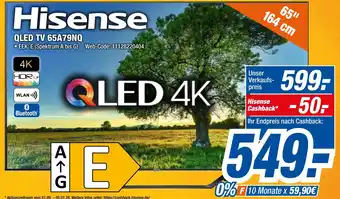 Expert Klein Hisense QLED TV 65A79NQ Angebot