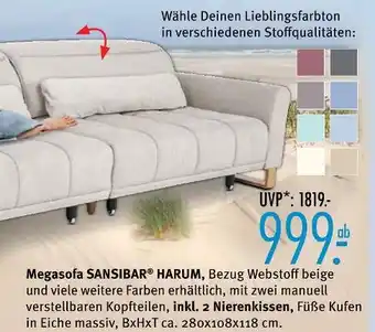 Trends Möbel Megasofa sansibar harum Angebot