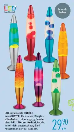 Trends Möbel Led-lavaleuchte bubble oder glitter Angebot