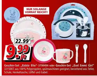 Segmüller Sterntaler geschirr-set „eisbär elia“ oder geschirr-set „esel emmi girl“ Angebot