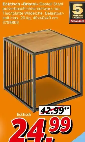 Segmüller Ecktisch bristol Angebot