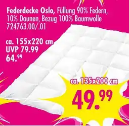 Möbel Boss Federdecke oslo ca. 135x200 cm Angebot