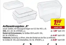 toom Baumarkt Aufbewahrungsbox „r“ Angebot