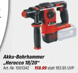 toom Baumarkt Akku-bohrhammer „herocco 18/20“ Angebot