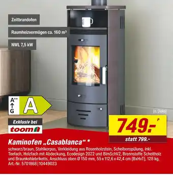toom Baumarkt Toom kaminofen casablanca Angebot