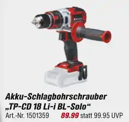 toom Baumarkt Akku-schlagbohrschrauber tp-cd 18 li-i bl-solo Angebot