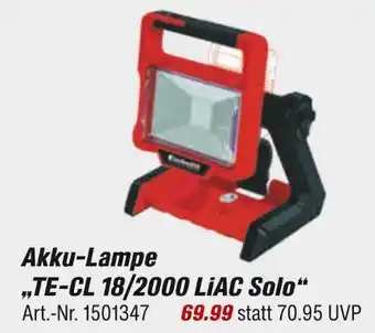 toom Baumarkt Akku-lampe te-cl 18/2000 liac solo Angebot