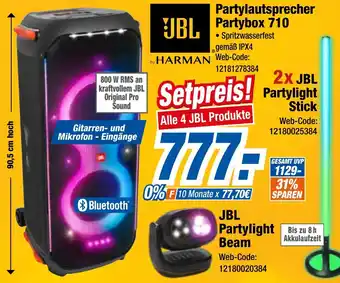 Expert Klein JBL Partylautsprecher Partybox 710 Angebot