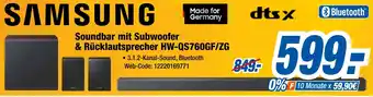 Expert Klein SAMSUNG Soundbar mit Subwoofer & Rücklautsprecher HW-QS760GF/ZG Angebot