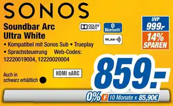 Expert Klein SONOS Soundbar Arc Ultra White Angebot
