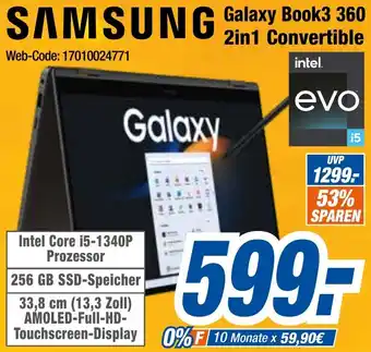 Expert Klein SAMSUNG Galaxy Book3 360 2in1 Convertible Angebot