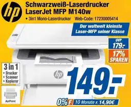 Expert Klein hp Schwarzweiß-Laserdrucker LaserJet MFP M140w Angebot