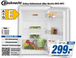 Expert Bening Bauknecht Einbau-Kühlschrank (88er Nische) BKSI 9VF2 Angebot