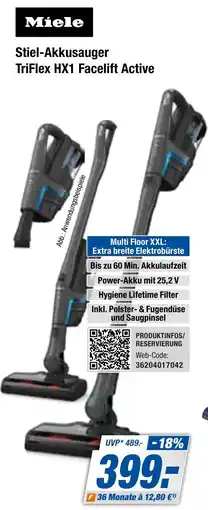 Expert Bening Miele Stiel-Akkusauger TriFlex HX1 Facelift Active Angebot