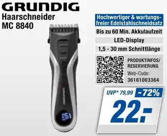 Expert Bening GRUNDIG Haarschneider MC 8840 Angebot