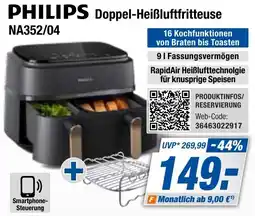Expert Bening PHILIPS Doppel-Heißluftfritteuse NA352/04 Angebot