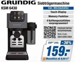 Expert Bening GRUNDIG Siebträgermaschine KSM 6430 Angebot