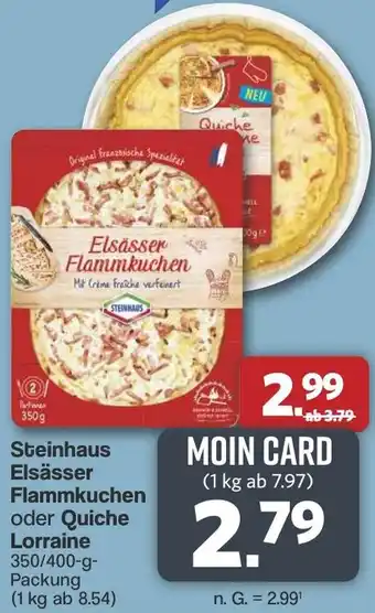 Famila Nord West Steinhaus Elsässer Flammkuchen oder Quiche Lorraine Angebot