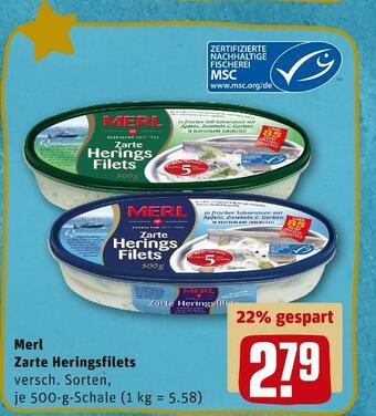 REWE Merl zarte heringsfilets Angebot