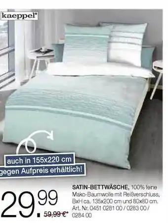 Möbel Heinrich Satin-Bettwäsche Angebot