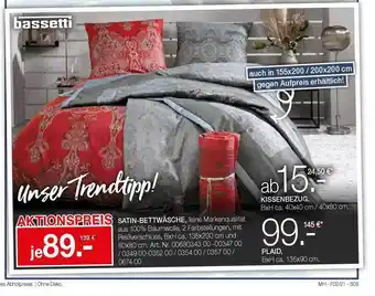 Möbel Heinrich Satin-bettwäsche, Kissenbezug Angebot